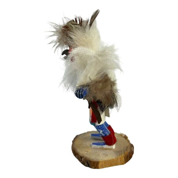 Vintage Hopi Eagle Feather Wings Katsina Kachina Doll Dancer Feathers  Wood Base - Picture 4 of 6